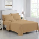 Twin Fawn Kathy Ireland 6 Piece Brushed Microfiber Sheet Set