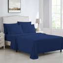 Twin Dark Blue Kathy Ireland 6 Piece Brushed Microfiber Sheet Set