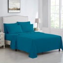 Twin Turquoise Kathy Ireland 6 Piece Brushed Microfiber Sheet Set