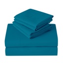 Twin Turquoise Kathy Ireland 6 Piece Brushed Microfiber Sheet Set