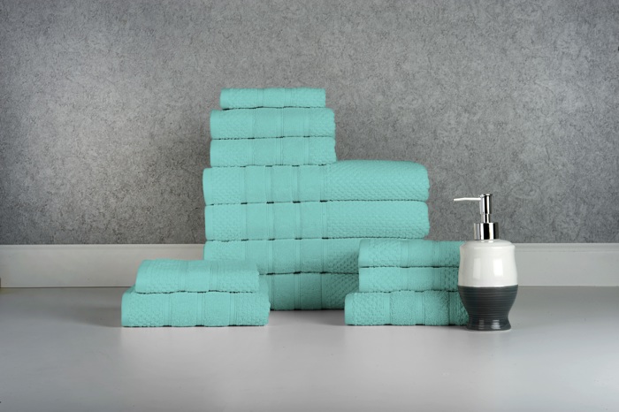 Bibb Home 12 Piece Egyptian Cotton Towel Set