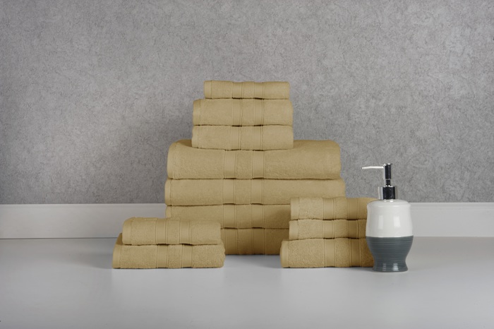 Bibb Home 12 Piece Egyptian Cotton Towel Set