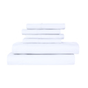 King White Bamboo 2000 Count 6-Piece Luxury Sheet Set