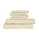 Twin Khaki Bamboo 2000 Count 6-Piece Luxury Sheet Set