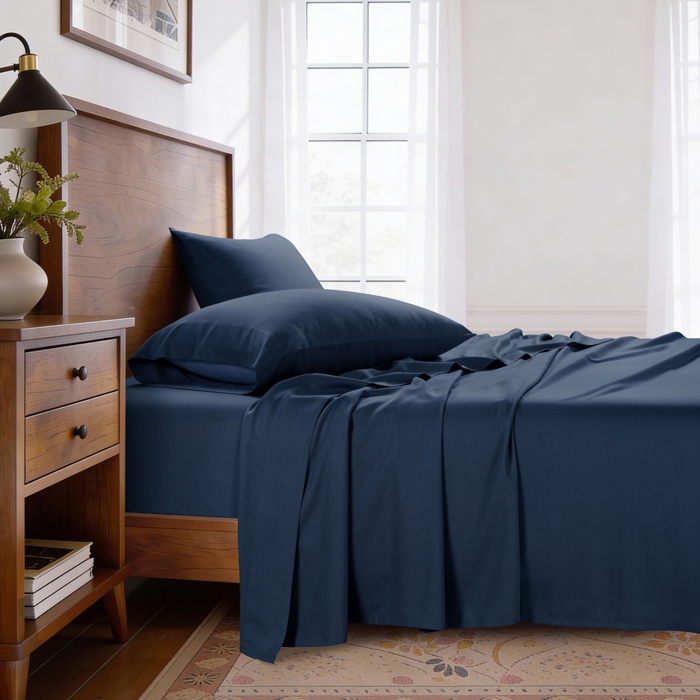 Kathy ireland Lyocell & Linen Blend 4-Piece Sheet Set