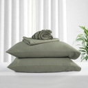 Full/Double Sage Kathy ireland Lyocell & Linen Blend 4-Piece Sheet Set