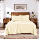 King Gypsum Kathy ireland Lyocell & Linen Blend 4-Piece Sheet Set