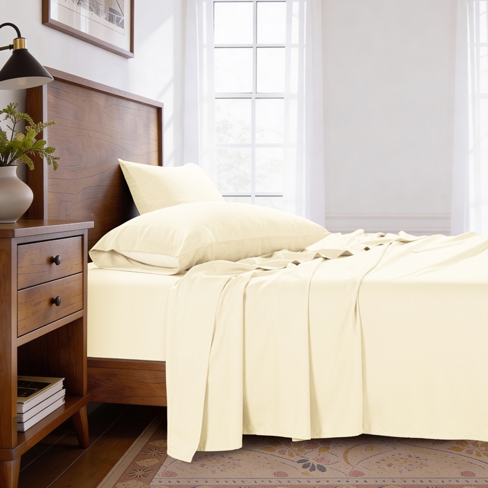 Kathy ireland Lyocell & Linen Blend 4-Piece Sheet Set