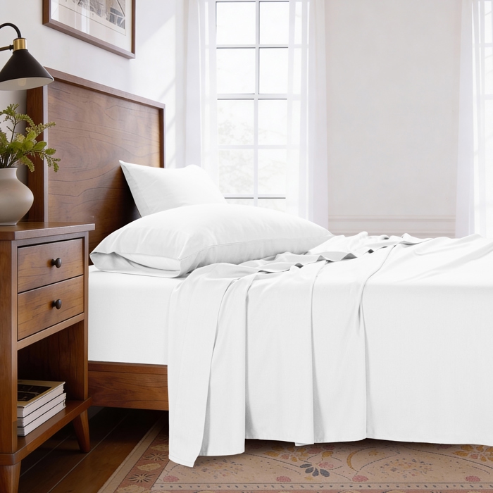 Kathy ireland Lyocell & Linen Blend 4-Piece Sheet Set