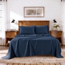  Kathy ireland Lyocell & Linen Blend 4-Piece Sheet Set