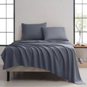 King Grey Kathy Ireland Twill Weave Luxury 4-Piece Sheet Set