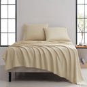 King Khaki Kathy Ireland Twill Weave Luxury 4-Piece Sheet Set