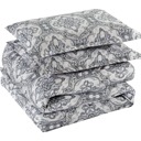 King Damask Bibb Home 4 pc Duvet & Down Alternative Comforter Set