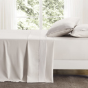 King Ivory Bamboo 4 Piece 1800 Thread Count luxurious Ultra-soft Waffle Hem Sheet Set