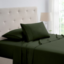 King Sage Bamboo 4 Piece 1800 Thread Count luxurious Ultra-soft Waffle Hem Sheet Set