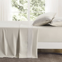 King Taupe Bamboo 4 Piece 1800 Thread Count luxurious Ultra-soft Waffle Hem Sheet Set