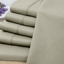 Full/Double Taupe US Army 6 Piece Embossed Check Sheet Set