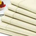 Full/Double Ivory US Army 6 Piece Embossed Greek Key Sheet Set