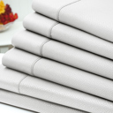 Twin White US Army 6 Piece Embossed Greek Key Sheet Set