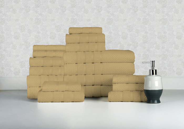 Bibb Home 18 Piece Egyptian Cotton Towel Set