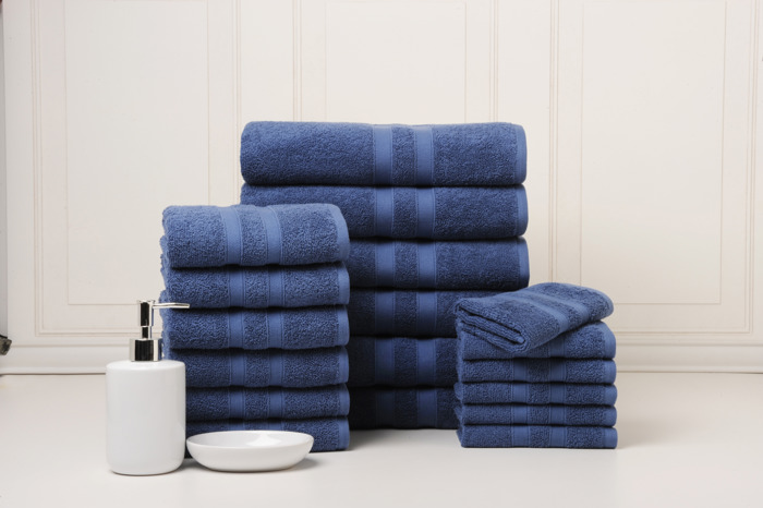 Bibb Home 18 Piece Egyptian Cotton Towel Set