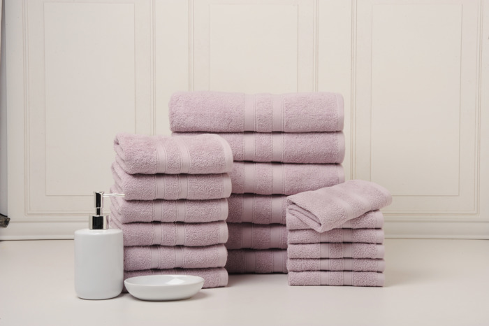 Bibb Home 18 Piece Egyptian Cotton Towel Set