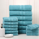 Other Solid Teal Bibb Home 18 Piece Egyptian Cotton Towel Set