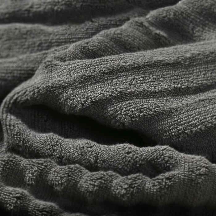 Bibb Home 4 Pack Ribbed Egyptian Cotton Bath Towel Set