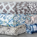 Full / Double Eden Kathy ireland Holiday Print Plush Flannel Throw Blanket