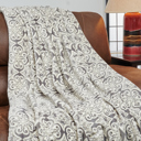 Full / Double Stratford Kathy ireland Holiday Print Plush Flannel Throw Blanket