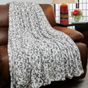 King Victoria Kathy ireland Holiday Print Plush Flannel Throw Blanket