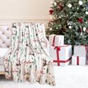 Decorative Throw Deer Forest Kathy ireland Holiday Print Plush Flannel Throw Blanket
