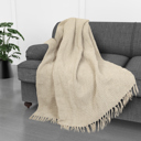  Kathy Ireland Oversized Chenille Polyester Fringed Basket Throw 50? X 70?