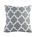 King Grey Trellis Bibb Home 8 Piece Comforter Set with Decorative Pillows