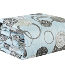Queen Blue Geo Bibb Home 8 Piece Comforter Set with Decorative Pillows