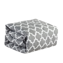 Queen Grey Trellis Bibb Home 8 Piece Comforter Set with Decorative Pillows