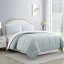 King Silver/White Bibb Home 2-Tone Reversible Down Alternative Comforter