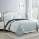 Full/Double Silver/Grey Bibb Home 2-Tone Reversible Down Alternative Comforter