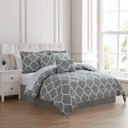 King Silver Kathy Ireland 6 Piece Trellis Oversized Comforter Set