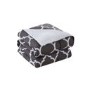Queen Dark Grey Kathy Ireland 6 Piece Trellis Oversized Comforter Set