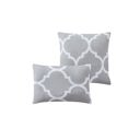 Queen Silver Kathy Ireland 6 Piece Trellis Oversized Comforter Set