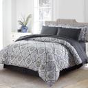 Queen Verona Bibb Home 8 Piece Down Alternative Bed in a Bag Set