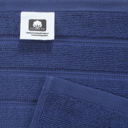 8-piece Dark Blue Bibb Home 18 Piece Zero Twist Egyptian Cotton Towel Set