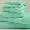 6-piece Aqua Bibb Home 6-Piece Zero Twist Egyptian Cotton Towel Set