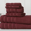 6-piece Chocolate Bibb Home 6-Piece Zero Twist Egyptian Cotton Towel Set