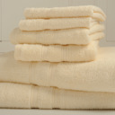 6-piece Ivory Bibb Home 6-Piece Zero Twist Egyptian Cotton Towel Set