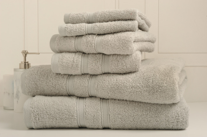 Bibb Home 6-Piece Zero Twist Egyptian Cotton Towel Set