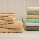 6-piece White Bibb Home 6-Piece Zero Twist Egyptian Cotton Towel Set