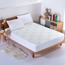 Twin White Aloe Vera Bamboo Hypoallergenic Mattress Pad