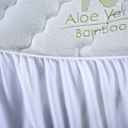 Twin White Aloe Vera Bamboo Hypoallergenic Mattress Pad